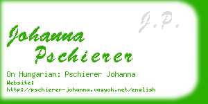 johanna pschierer business card